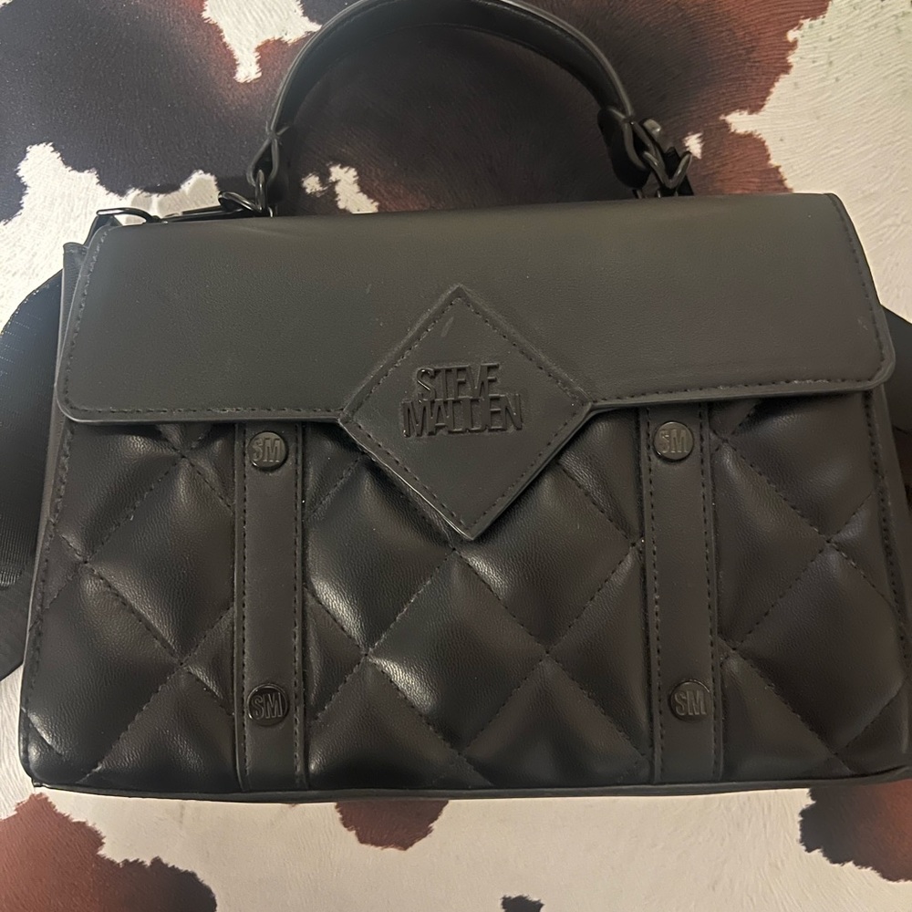 Steve Madden Black Quilted Women's Bag